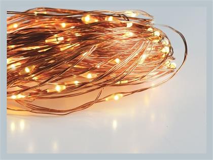 100 Λαμπάκια LED 13μ. Θερμό Λευκό σε Σειρά 1τμχ Aca