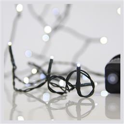 180 Λαμπάκια LED 8.95μ Ψυχρό Λευκό σε Σειρά με Πράσινο Καλώδιο και Προγράμματα Eurolamp