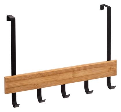 5Five Κρεμάστρα Πόρτας F-V Natureo Μεταλλική 5 Θέσεων Μαύρη 40x2x29.8εκ.