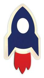 Aca Παιδικό Φωτιστικό Τοίχου Led Nasa Μπλε