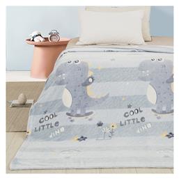 Adam Home Κουβέρτα Fleece Dino 160x220cm Φωσφορίζουσα Γκρι από το Designdrops