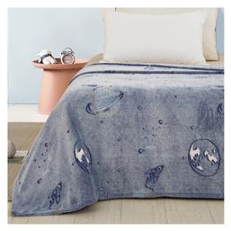 Adam Home Κουβέρτα Fleece Space 160x220cm Φωσφορίζουσα Μπλε