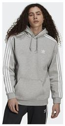 Adidas Adicolor Classics 3-Stripes Ανδρικό Φούτερ με Κουκούλα και Τσέπες Fleece Heather Grey