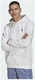 Adidas Adicolor Essentials Trefoil Ανδρικό Φούτερ με Κουκούλα και Τσέπες Fleece Λευκό