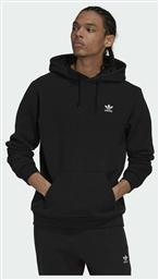 Adidas Adicolor Essentials Trefoil Ανδρικό Φούτερ με Κουκούλα και Τσέπες Fleece Μαύρο