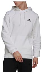 Adidas Core Linear Essentials Ανδρικό Φούτερ με Κουκούλα και Τσέπες Fleece Λευκό H12211