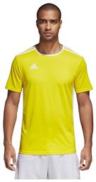 Adidas Entrada 18 Αθλητικό Ανδρικό T-shirt Κίτρινο με Λογότυπο