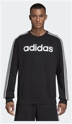 Adidas Essentials 3 Stripes Ανδρικό Φούτερ Μαύρο DQ3084