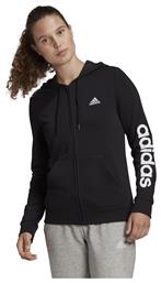 Adidas Essentials Γυναικεία Φούτερ Ζακέτα με Κουκούλα Μαύρη