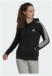 Adidas Essentials Γυναικεία Ζακέτα Φούτερ με Κουκούλα Μαύρη