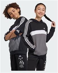 adidas Fleece Παιδικό Φούτερ με Κουκούλα και Τσέπες Μαύρο