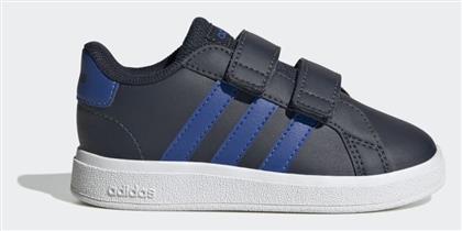 Adidas Grand Court Παιδικά Sneakers με Σκρατς Navy Μπλε