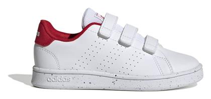 Adidas Παιδικά Sneakers Advantage Lifestyle Court Hook με Σκρατς Λευκά