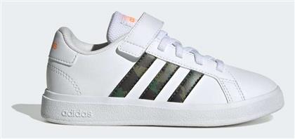 Adidas Παιδικά Sneakers Grand Court Cloud White / Screaming Orange