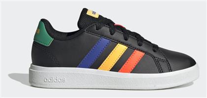 Adidas Παιδικά Sneakers Grand Court Lifestyle Tennis Μαύρα