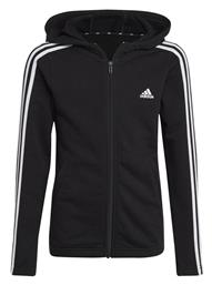 adidas Παιδική Ζακέτα Φούτερ Essentials 3-Stripes Μαύρη από το Siontis Athletics