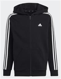 adidas Παιδική Ζακέτα Φούτερ Essentials 3-Stripes Μαύρη