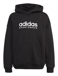 adidas Παιδικό Φούτερ με Κουκούλα και Τσέπες Μαύρο