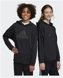 adidas Παιδικό Φούτερ με Κουκούλα Μαύρο Future Icons Logo Hooded