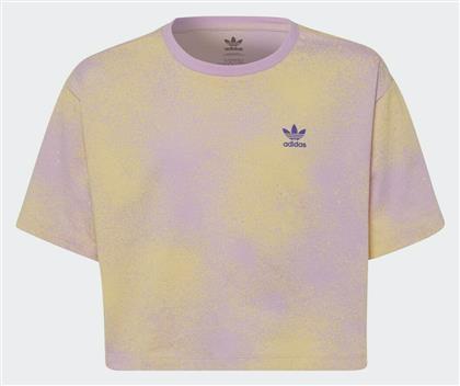 Adidas Παιδικό Καλοκαιρινό Crop Top Κοντομάνικο Ροζ Farm Rio