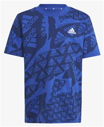 Adidas Παιδικό T-shirt Μπλε Essentials Camo Logo Tee