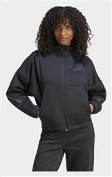 adidas Z.n.e Full-zip Γυναικεία Ζακέτα Φούτερ με Κουκούλα Μαύρη