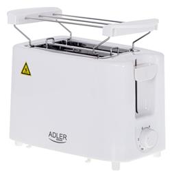 Adler Φρυγανιέρα 2 Θέσεων 750W Λευκή