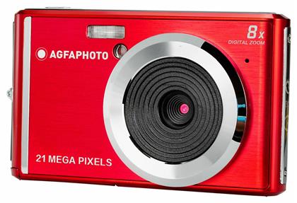 AgfaPhoto DC5200 Compact Φωτογραφική Μηχανή 21MP με Οθόνη 2.4'' και Ανάλυση Video 1280 x 720 pixels Κόκκινη