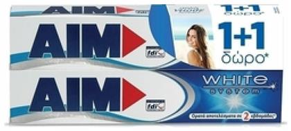 AIM White System 2x Οδοντόκρεμα για Λεύκανση 2x75ml