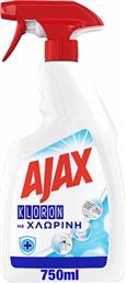 Ajax Kloron Καθαριστικό Spray Γενικής Χρήσης με Απολυμαντική Δράση με Χλωρίνη 750ml Κωδικός: 22954743