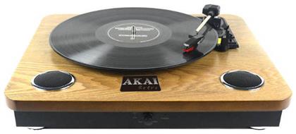 Akai ATT-09 Πικάπ με Ενσωματωμένα Ηχεία Καφέ