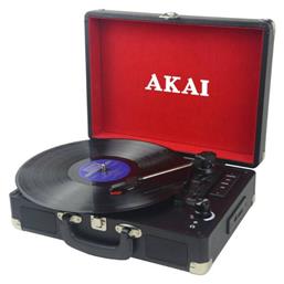 Akai ATT-E10 Pick-up Βαλιτσάκι Πικάπ με Ενσωματωμένα Ηχεία Μαύρο