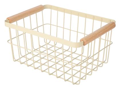 Allure Διακοσμητικό Καλάθι Μεταλλικό με Χερούλια Μπεζ 28x20x14εκ. Estia