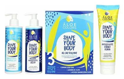 Aloe Colors Shape Your Body Σετ Περιποίησης για Σύσφιξη με Scrub Σώματος & Κρέμα Αδυνατίσματος 150ml