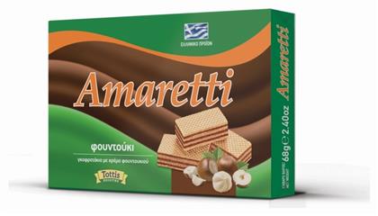 Amaretti Γκοφρέτα Γάλακτος με Φουντούκι 68gr Κωδικός: 22884096