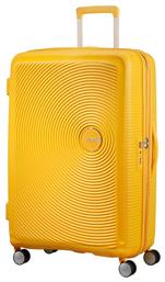 American Tourister Soundbox Spinner 4 Μεγάλη Βαλίτσα με ύψος 77cm σε Κίτρινο χρώμα από το Brandbags