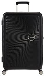 American Tourister Soundbox Spinner Expandable Μεσαία Βαλίτσα με ύψος 67cm σε Μαύρο χρώμα