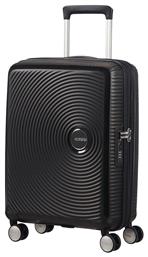 American Tourister Soundbox Spinner Expandable Βαλίτσα Καμπίνας με ύψος 55cm σε Μαύρο χρώμα από το Plus4u