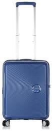 American Tourister Soundbox Spinner Βαλίτσα Καμπίνας με ύψος 55cm σε Μπλε χρώμα από το Plus4u