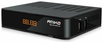 Amiko Δορυφορικός Αποκωδικοποιητής Mini S2X 4K UHD DVB-S / DVB-S2 / DVB-S2X σε Μαύρο Χρώμα