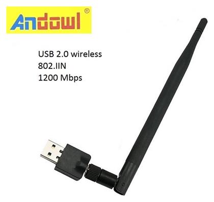 Andowl Q-A220 Ασύρματος USB Αντάπτορας Δικτύου με Αποσπώμενη Κεραία 1200Mbps από το MagicStore