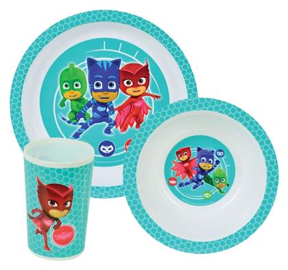 Ango Σετ Φαγητού Pj Masks από Πλαστικό Μπλε 3τμχ για 6+ μηνών από το 24home