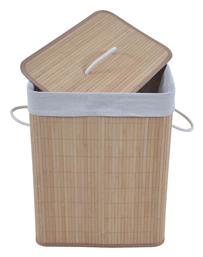 Ankor Καλάθι Απλύτων Bamboo με Καπάκι 41x31x50cm Μπεζ από το Kouzinika