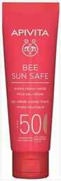 Apivita Bee Sun Safe Hydra Fresh Tinted Αδιάβροχο Αντηλιακό Gel Προσώπου SPF50 με Χρώμα 50ml από το Pharm24