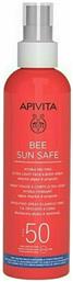 Apivita Bee Sun Safe Hydra Melting Ultra Light Αδιάβροχη Αντηλιακή Λοσιόν Προσώπου και Σώματος SPF50 σε Spray 200ml από το Pharm24