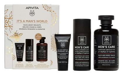 Apivita It's A Man's World Σετ Περιποίησης για Αντιγήρανση, Καθαρισμό Προσώπου & Καθαρισμό Σώματος