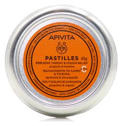 Apivita Pastilles Πρόπολη & Γλυκύρριζα για το Βήχα & τον Ερεθισμένο Λαιμό 45gr