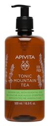 Apivita Tonic Mountain Tea Αφρόλουτρο σε Gel με Αιθέρια Έλαια 500ml