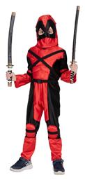 Αποκριάτικη Παιδική Στολή Fun Fashion Thunder Ninja Κόκκινο