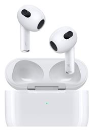 Apple AirPods (3rd generation) with MagSafe Charging Case Earbud Bluetooth Handsfree Ακουστικά με Αντοχή στον Ιδρώτα και Θήκη Φόρτισης Λευκά